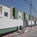 Выполнение цветного строительного раствора для покрытия фасада закрытым акционерным обществом «Симан Сефид Бенвид» в проекте Алгадир на 1500 квартир, Кербела, Ирак